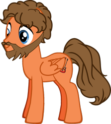 Size: 1481x1662 | Tagged: safe, artist:grapefruitface1, imported from derpibooru, oc, oc only, oc:fret rutherford, pony, pony creator, facial hair, genesis, mike rutherford, musician, show accurate, simple background, solo, transparent background