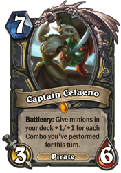 Size: 400x569 | Tagged: safe, artist:maaronn, imported from derpibooru, captain celaeno, bird, my little pony: the movie, card, hearthstone, legendary, rogue, trading card, trading card game, warcraft