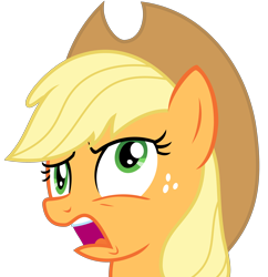 Size: 3630x3750 | Tagged: safe, artist:sketchmcreations, imported from derpibooru, applejack, pony, horse play, applejack's hat, cowboy hat, faic, female, hat, mare, open mouth, simple background, solo, transparent background, vector