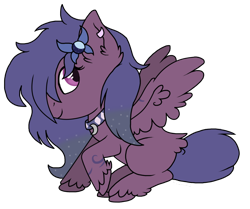 Size: 1024x857 | Tagged: safe, artist:zafara1222, imported from derpibooru, oc, oc only, oc:artemis charm, pegasus, pony, chibi, female, mare, simple background, solo, transparent background