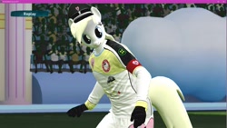 Size: 1920x1080 | Tagged: safe, artist:anonymous, imported from derpibooru, oc, oc:aryanne, anthro, human, /mlpol/, /pol/ league cup, 3d, clothes, football, game, nazi, pro evolution soccer, sports, swastika, uniform