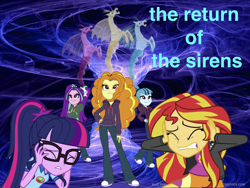 Size: 2048x1536 | Tagged: safe, artist:php77, deleted from derpibooru, editor:php77, imported from derpibooru, adagio dazzle, aria blaze, sci-twi, sonata dusk, sunset shimmer, twilight sparkle, equestria girls, legend of everfree, rainbow rocks, alternate universe, camp everfree outfits, clothes, converse, eyes closed, glasses, gritted teeth, jacket, leather jacket, ponytail, shoes, sneakers, the dazzlings