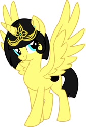 Size: 728x1080 | Tagged: safe, artist:grimm821525, imported from derpibooru, oc, oc only, oc:solar eclipse, alicorn, pony, base used, crown, female, jewelry, mare, regalia, simple background, solo, white background