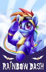 Size: 973x1500 | Tagged: safe, artist:tsitra360, imported from derpibooru, rainbow dash, pegasus, pony, clothes, female, goggles, mare, name, salute, smiling, solo, underhoof, uniform, wonderbolts logo, wonderbolts uniform