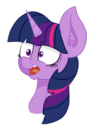 Size: 1597x2321 | Tagged: safe, artist:paskanaakka, derpibooru exclusive, imported from derpibooru, twilight sparkle, pony, unicorn, bust, ear fluff, female, mare, nose wrinkle, portrait, shrunken pupils, simple background, solo, transparent background