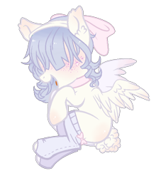 Size: 618x682 | Tagged: safe, artist:sugartm, imported from derpibooru, oc, oc only, oc:neko, pegasus, pony, clothes, female, hair over eyes, mare, simple background, socks, solo, transparent background