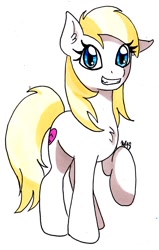 Size: 619x976 | Tagged: safe, artist:imaranx, imported from derpibooru, oc, oc:aryanne, earth pony, pony, aryan pony, commission, cute, female, happy, hoof in air, national socialism, smiling, standing