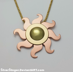 Size: 747x738 | Tagged: safe, artist:silverslinger, deleted from derpibooru, imported from derpibooru, princess celestia, craft, cutie mark, irl, jewelry, necklace, pendant, photo