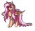 Size: 964x850 | Tagged: dead source, safe, artist:marbola, imported from derpibooru, fluttershy, bat pony, pony, chest fluff, ear fluff, female, flutterbat, lidded eyes, long hair, long tail, looking sideways, mare, one wing out, race swap, raised hoof, simple background, solo, transparent background