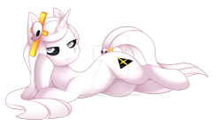 Size: 1024x580 | Tagged: safe, artist:scarlet-spectrum, imported from derpibooru, oc, oc only, oc:whitefire, pony, unicorn, black sclera, commission, draw me like one of your french girls, female, long mane, mare, simple background, skull, solo, tail ring, transparent background, watermark