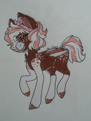 Size: 1836x2448 | Tagged: safe, artist:person8149, imported from derpibooru, oc, oc only, oc:sweetheart, pegasus, pony, female, mare, solo, traditional art