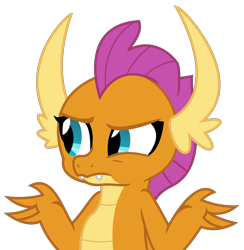 Size: 2759x2828 | Tagged: safe, artist:sketchmcreations, imported from derpibooru, smolder, dragon, non-compete clause, dragoness, female, shrug, simple background, solo, transparent background, vector