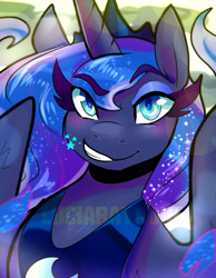 Size: 800x1032 | Tagged: safe, artist:rayadra, imported from derpibooru, princess luna, alicorn, pony, female, solo, watermark