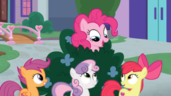 Size: 1920x1080 | Tagged: safe, imported from derpibooru, screencap, apple bloom, pinkie pie, scootaloo, sweetie belle, marks for effort, cutie mark crusaders