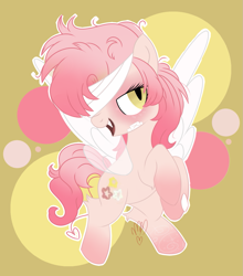 Size: 1051x1197 | Tagged: safe, artist:missbramblemele, artist:missmele-madness, imported from derpibooru, oc, oc only, oc:amore, pegasus, pony, bandage, colored wings, female, mare, solo