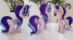 Size: 2936x1592 | Tagged: safe, artist:epicrainbowcrafts, imported from derpibooru, starlight glimmer, pony, irl, photo, plushie, solo