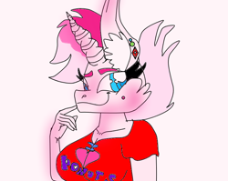 Size: 790x629 | Tagged: safe, artist:fuchsia flame, imported from derpibooru, oc, oc:fuchsia flame, anthro, human, bedroom eyes, heart, implied ponut, looking at you, shading