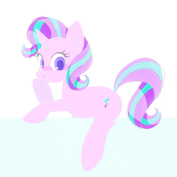 Size: 1447x1447 | Tagged: safe, artist:1drfl_world_end, imported from derpibooru, starlight glimmer, pony, unicorn, female, looking at you, mare, simple background, solo, white background