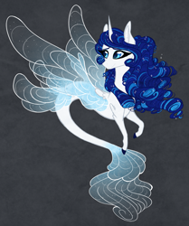 Size: 1673x2000 | Tagged: safe, artist:australian-senior, imported from derpibooru, rarity, alicorn, pony, seapony (g4), kirindos, alternate universe, colored hooves, female, gray background, mare, seaponified, seapony rarity, simple background, solo, species swap