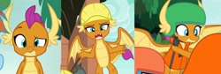 Size: 1200x402 | Tagged: safe, imported from derpibooru, screencap, smolder, dragon, non-compete clause, dragoness, fangs, female, solo