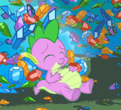 Size: 680x620 | Tagged: safe, imported from derpibooru, screencap, spike, dragon, owl's well that ends well, animated, belly, belly pat, burp, chubby, fat, fat spike, gem, hiccup, hiccups, male, stuffed, weight gain