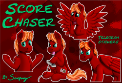 Size: 1194x814 | Tagged: safe, artist:saxpony, imported from derpibooru, oc, oc only, oc:score chaser, pegasus, pony, angry, gamer, happy, male, multiple views, nintendo, shrug, solo, stallion, sticker set, telegram, telegram sticker