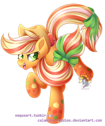 Size: 750x906 | Tagged: safe, artist:calamity-studios, imported from derpibooru, part of a set, applejack, earth pony, pony, applejack's hat, cowboy hat, female, freckles, hat, mare, open mouth, rainbow power, simple background, solo, stetson, transparent background