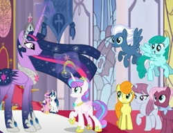 Size: 651x500 | Tagged: safe, artist:dksponge13, imported from derpibooru, carrot top, golden harvest, jasmine leaf, lipstick vanity, night glider, princess cadance, princess flurry heart, shining armor, spring melody, sprinkle medley, twilight sparkle, twilight sparkle (alicorn), alicorn, earth pony, pegasus, pony, unicorn, female, male, mare, stallion, vector