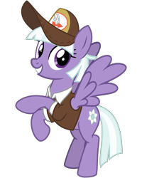 Size: 3200x4000 | Tagged: safe, artist:cheezedoodle96, imported from derpibooru, appointed rounds, pegasus, pony, the break up breakdown, .svg available, background pony, clothes, female, hat, looking at you, mailmare, mailmare hat, mare, rearing, shirt, simple background, smiling, solo, svg, transparent background, vector