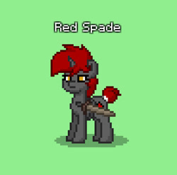 Size: 556x550 | Tagged: safe, imported from derpibooru, oc, oc only, oc:red spade, pony, pony town, female, mare, solo