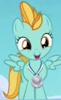 Size: 125x204 | Tagged: safe, edit, edited screencap, imported from derpibooru, screencap, lightning dust, pegasus, pony, parental glideance, cropped, cute, dustabetes, female, filly, picture for breezies, solo