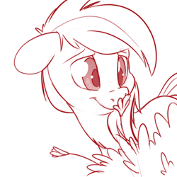Size: 2000x2000 | Tagged: safe, artist:fluffyxai, imported from derpibooru, roseluck, earth pony, pony, female, floppy ears, flower, mare, monochrome, smelling, smiling, solo