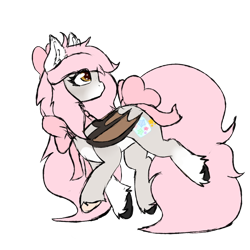 Size: 1000x1000 | Tagged: safe, artist:pastel-pony-princess, imported from derpibooru, oc, oc only, oc:niymph moonshine, bat pony, pony, bow, cute, female, mare, simple background, transparent background