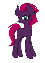 Size: 927x1302 | Tagged: safe, artist:nevaylin, imported from derpibooru, tempest shadow, pony, edgehorse, female, looking at you, mare, simple background, solo