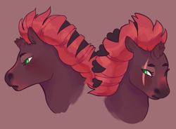 Size: 800x590 | Tagged: safe, artist:rumpledsweater, imported from derpibooru, tempest shadow, pony, unicorn, my little pony: the movie, broken horn, bust, explicit source, eye scar, female, mare, scar, simple background, solo