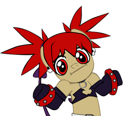 Size: 1196x1126 | Tagged: safe, imported from derpibooru, earth pony, pony, bracelet, crossover, disgaea, etna, jewelry, meme, ponified, shrug, shrugpony, simple background, spiked wristband, studded bracelet, transparent background, wristband