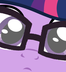 Size: 500x549 | Tagged: safe, edit, imported from derpibooru, part of a set, sci-twi, twilight sparkle, pony, unicorn, close up series, close-up, equestria girls ponified, extreme close up, extreme close-up, female, glasses, part of a series, ponified, solo, unicorn sci-twi