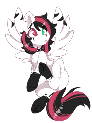 Size: 834x1112 | Tagged: safe, artist:clayponyam, imported from derpibooru, oc, oc only, oc:emala jiss, pegasus, pony, female, heterochromia, mare, simple background, solo, tongue out, transparent background