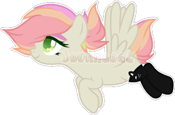 Size: 961x633 | Tagged: safe, artist:bunncoa, deleted from derpibooru, imported from derpibooru, oc, pegasus, pony, clothes, female, mare, simple background, socks, solo, transparent background, watermark