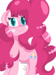 Size: 960x1280 | Tagged: safe, artist:vivifofinha, imported from derpibooru, pinkie pie, pony, female, simple background, solo, white background