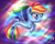 Size: 2707x2177 | Tagged: safe, artist:angelbeedrawings, imported from derpibooru, part of a set, rainbow dash, seapony (g4), female, seaponified, seapony rainbow dash, solo, species swap