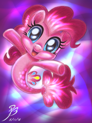 Size: 1669x2232 | Tagged: safe, artist:angelbeedrawings, imported from derpibooru, part of a set, pinkie pie, seapony (g4), cute, diapinkes, female, seaponified, seapony pinkie pie, solo, species swap