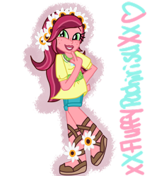 Size: 1024x1229 | Tagged: safe, artist:xxfluffypachirisuxx, imported from derpibooru, gloriosa daisy, equestria girls, legend of everfree, clothes, female, simple background, solo, transparent background