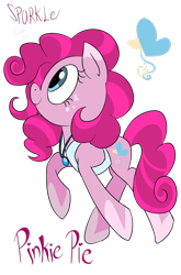 Size: 800x1214 | Tagged: safe, alternate version, artist:emositecc, imported from derpibooru, pinkie pie, earth pony, pony, comic:sparkle, alternate cutie mark, alternate hairstyle, alternate universe, female, simple background, solo, transparent background