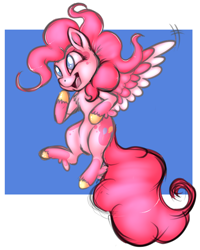 Size: 2260x2820 | Tagged: safe, artist:lildooks, imported from derpibooru, pinkie pie, pegasus, pony, leak, spoiler:g5, explicit source, female, g5, g5 concept leak style, g5 concept leaks, mare, pegasus pinkie pie, pinkie pie (g5 concept leak), pinkie pie (g5), race swap, solo, unshorn fetlocks