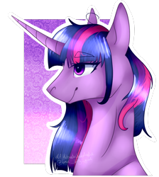 Size: 780x870 | Tagged: safe, artist:kotowataczekolada, imported from derpibooru, twilight sparkle, pony, abstract background, female, mare, redraw, simple background, smiling, solo, transparent background