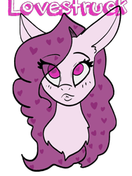 Size: 5400x7200 | Tagged: safe, artist:foxsystem12, imported from derpibooru, pony, absurd resolution, bust, female, heart, heart eyes, mare, pink, simple background, solo, transparent background, wingding eyes