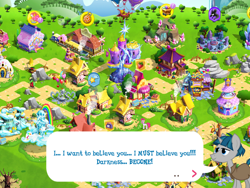 Size: 2048x1536 | Tagged: safe, imported from derpibooru, stygian, pony, unicorn, carousel boutique, game screencap, gameloft, male, ponehenge, rainbow dash's house, solo, twilight's castle