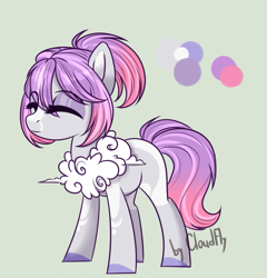 Size: 1083x1127 | Tagged: safe, artist:cloud-fly, imported from derpibooru, oc, oc only, original species, pony, cloudling, female, simple background, solo