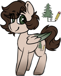 Size: 413x513 | Tagged: safe, artist:ivybrush, imported from derpibooru, oc, oc only, oc:pacific pine, pegasus, pony, female, heart eyes, simple background, solo, transparent background, wingding eyes